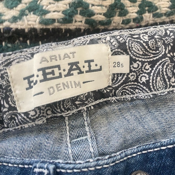 Ariat Women's Flare Jeans in Classic Blue - Picture 4 of 5